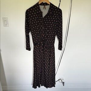 Stetson Elegant Black Patterned Dress